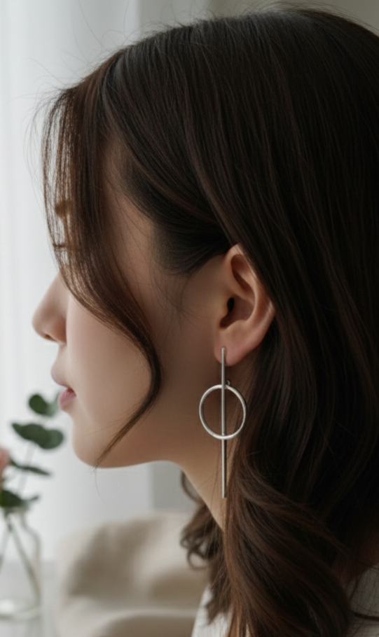 Pendientes Plata de Ley 925 Modelo Tubo