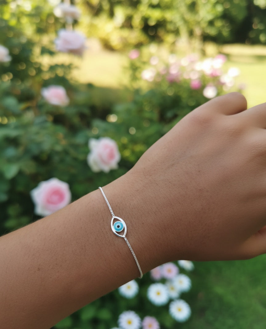 Pulsera Plata de Ley 925 Modelo Ojo Turco