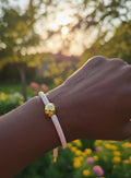 Pulsera Acero Chapado Oro Modelo Color Rosa