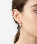 Aros Plata de Ley con Piedras color Azul Noche Colección Emma Mur