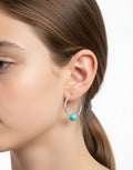 Aros Plata de Ley 925 Modelo Turquesa