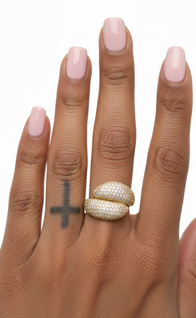 Anillo Plata Chapado Oro Modelo Bicolor Plata-Oro