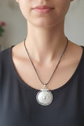 Collar Cordon de Piel con Colgante Acero Modelo Etnico