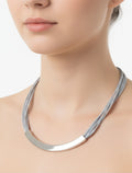Collar Cordon Piel y Bisuteria