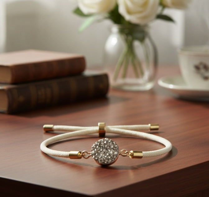 Pulsera Cordón Talla Unica Modelo Blanco