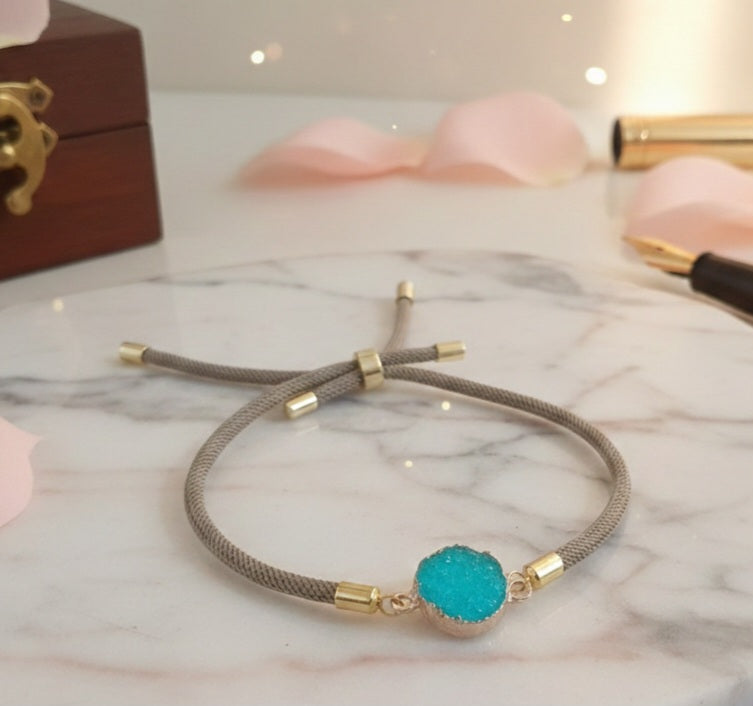 Pulsera Cordón Talla Unica Modelo Verde Agua