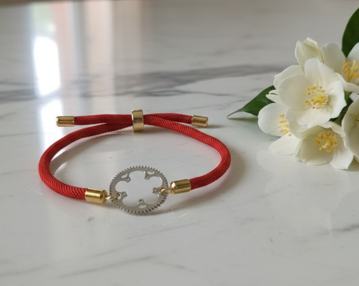 Pulsera Cordón Talla Unica Modelo Plato de Bicicleta