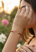 Pulsera Cordón Rojo Talla Única Ajustable Modelo Circulo