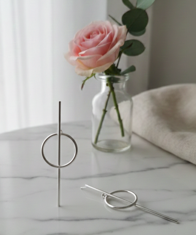 Pendientes Plata de Ley 925 Modelo Tubo
