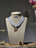 Collar Malla Plata con Colgante Moneda Romana Plata Chapada Oro