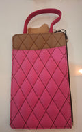 Monedero Tarjetero Grande Modelo Rosa y Marron